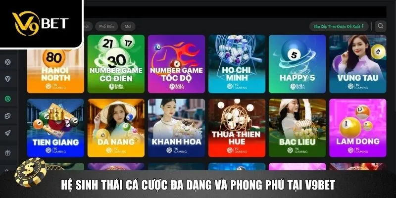 Kho game cá cược đa dạng từ nền tảng V9bet